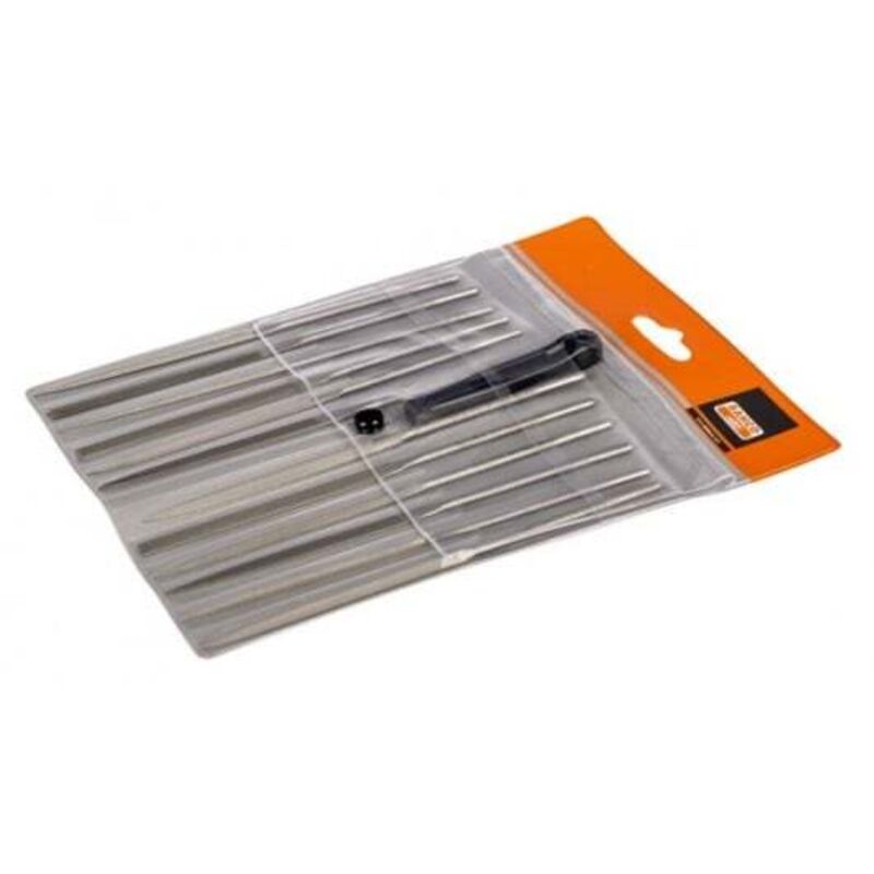 Jeu de limes aiguilles mi-douces, sans manche, 160 mm - 12 pcs - Bahco