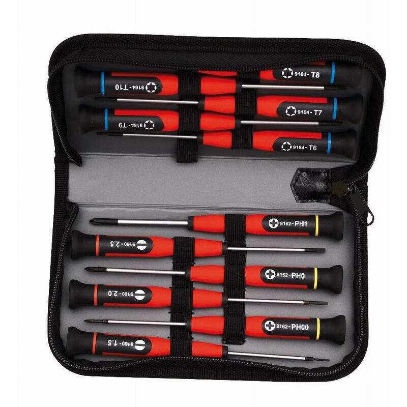 Mondelin - Jeu 12 tournevis de précision en trousse - mob - 9169020001