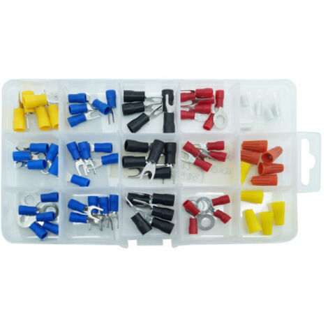 Jeu De 125 Connecteurs De Cosses électriques Pré-isolés 125 Pcs Pcs Pcs