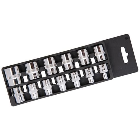 JEU DE 13 DOUILLES MÉTRIQUES 3/8 6 - 21 MM SILVERLINE 868518