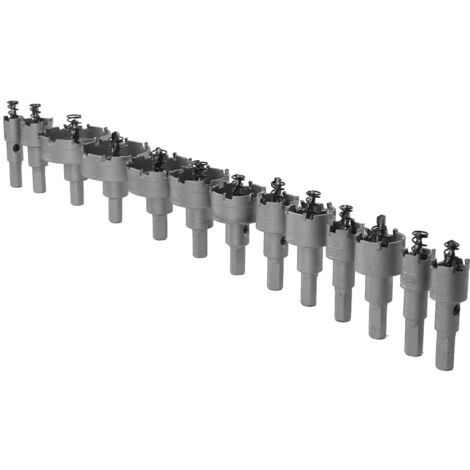 Jeu de 13 forets et scies cloches à pointe carbure, accessoire pour outils électriques, 16-53 mm