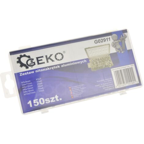 Jeu de 150 écrous à sertir en aluminium (20)