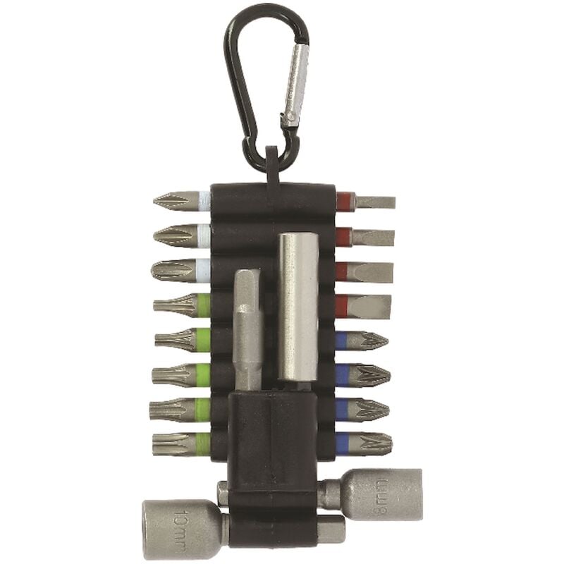 Bizline - embouts de vissage clipsable à la ceinture - coffret de 15