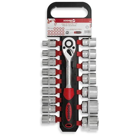 Jeu de 17 douilles hexagonales 1/2 DOGHER 531-072
