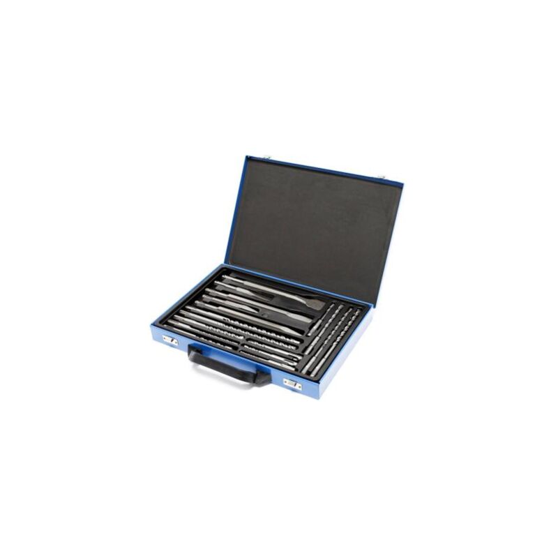 Jeu de 17 forets et burins sds plus en coffret métal