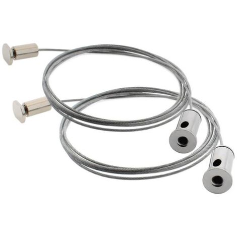 Jeu de 2 câbles de suspension 1m