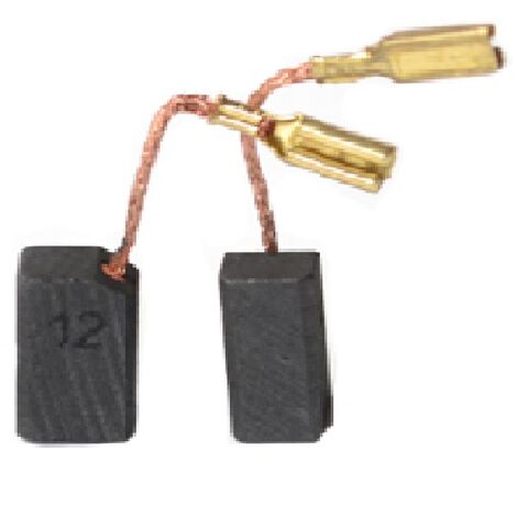 Jeu De 2 Charbons Adaptable Pour Black & Decker. Dimensions 6 X 6 X 15mm.