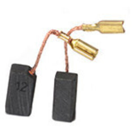 Jeu de 2 charbons adaptable pour BLACK & DECKER, ELU, DE WALT. Dimensions:6.3 x 8 x 13.5mm.