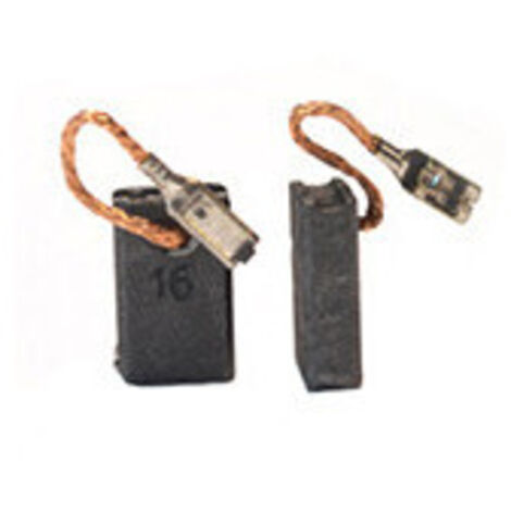 Jeu de 2 charbons adaptable pour BOSCH, HILTI. Dimensions: 5 x 10 x 16mm.