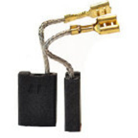 Jeu de 2 charbons adaptable pour BOSCH, HILTI. Dimensions: 6,3 x 16 x 22mm.