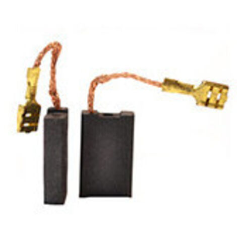 Jeu de 2 charbons adaptable pour BOSCH, SPIT. Dimensions: 6,3 x 16 x 26mm.