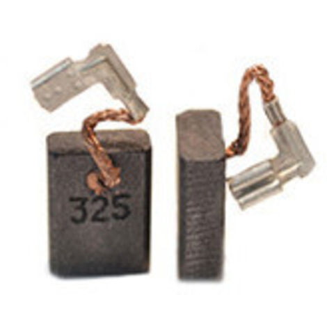 Jeu de 2 charbons adaptable pour MAKITA. Dimensions: 5 x 11 x 15.5mm.