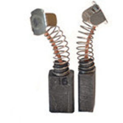 Jeu de 2 charbons adaptable pour RYOBI. Dimensions: 7 x 11 x 18mm.