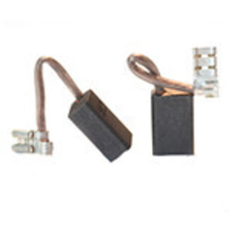 Jeu de 2 charbons adaptable pour SPIT, IMPEX. Dimensions: 6.4 x 10 x 15.5mm.