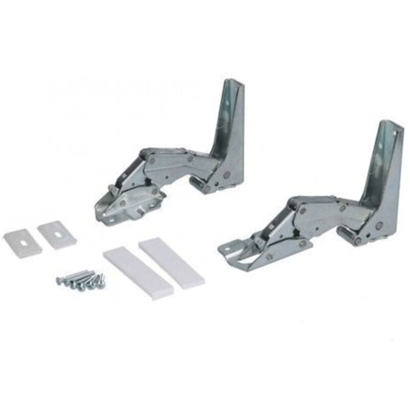 Jeu de 2 charnières pour Réfrigérateur, congélateur - 481231018672, AS0014714 WHIRLPOOL, BAUKNECHT, IGNIS, IKEA WHIRLPOOL, FAGOR