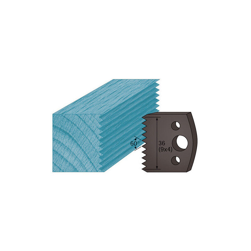 Diamwood - Jeu de 2 Contre-fers Profilés Acier avec hauteur 38 mm et largeur 4 mm - Diamètre 4 mm - Épaisseur 4 mm - Enture Dents de Scie pour