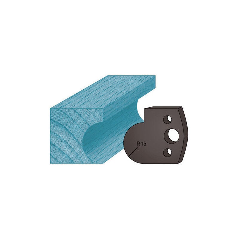 Diamwood - Jeu de 2 Contre-Fers Profilés Acier Ht. 38 x 4 mm - Compatible avec Porte-Outils Toupie - Épaisseur 4 mm - Entraxe 24 mm - Qualité
