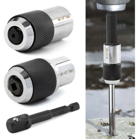 Jeu de 2 douilles de robinet avec 1 adaptateur de douille de 0,95 cm, outil d'extraction de robinet réglable, pour robinets, alésoirs et extracteurs de vis