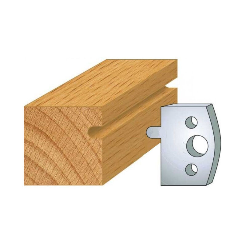 010: Jeu de 2 fers 40mm rainure à joint pour porte outils 40 et 50mm