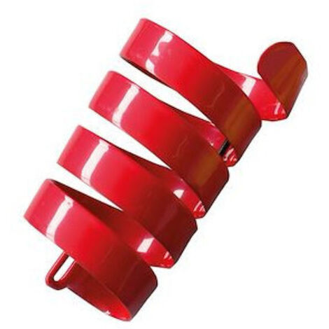 Jeu de 2 liens de signalisation feuillard plastifié rouge longueur 1200mm larg 20mm pour poteau EDF 68-88-651