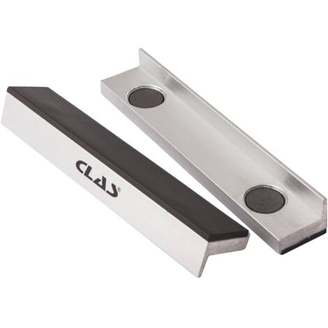 Jeu de 2 mors magnétiques 150mm revêtement caoutchouc pour étau OM 4066 - EG 7053 - CLAS Equipements