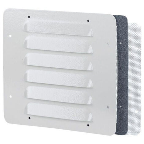 Jeu de 2 ouïes d'aération métal avec grilles IP32 IK10 RAL7035 248x248mm