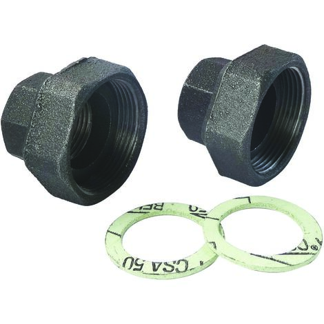 Somatherm For You – Jeu de 2 raccords union 26/34 – Écrou 40/49 en fonte – Joints inclus pour installation chauffage – Démontage facile circulateur