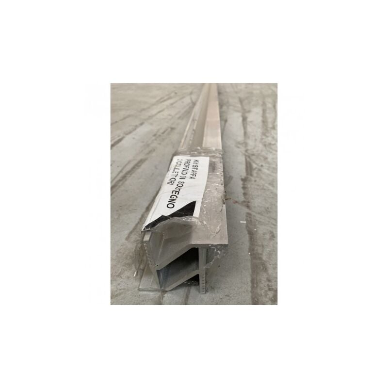 Jeu de 2 rails alu longueur 2m pour fixation de 2 capteurs solaires tsol (version1) Emat 5000-297