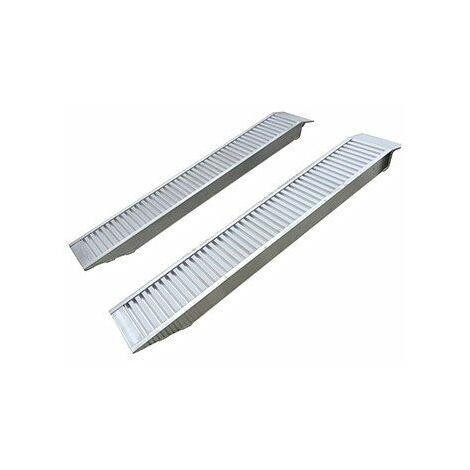 Jeu De 2 Rampes Alu Droites Longueur 197cm, Largeur 30,5cm, épaisseur 11cm, D'une Capacité Maximum D