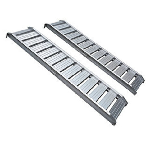 Jeu De 2 Rampes Alu Droites Longueur 200cm, Largeur 37cm, D'une Capacité Maximum De 1600kg/paire