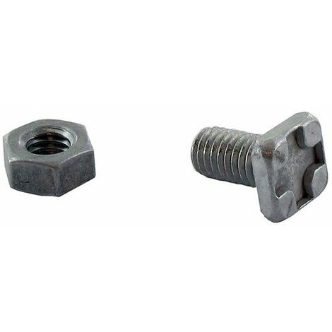 Jeu de 20 boulons à tête carrée M6 x 14 mm – Compatible structures de serres – Écrous universels inclus – Filetage M6