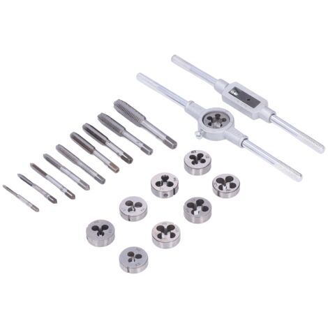 Jeu de 20 Tarauds et Filières en Acier pour Réparation Auto et DIY sur Aluminium et Fonte