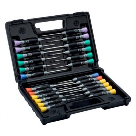 JEU DE 24 TOURNEVIS A BILLES DE PRECISION PL/PH/PZ/TX/HEX - BAHCO