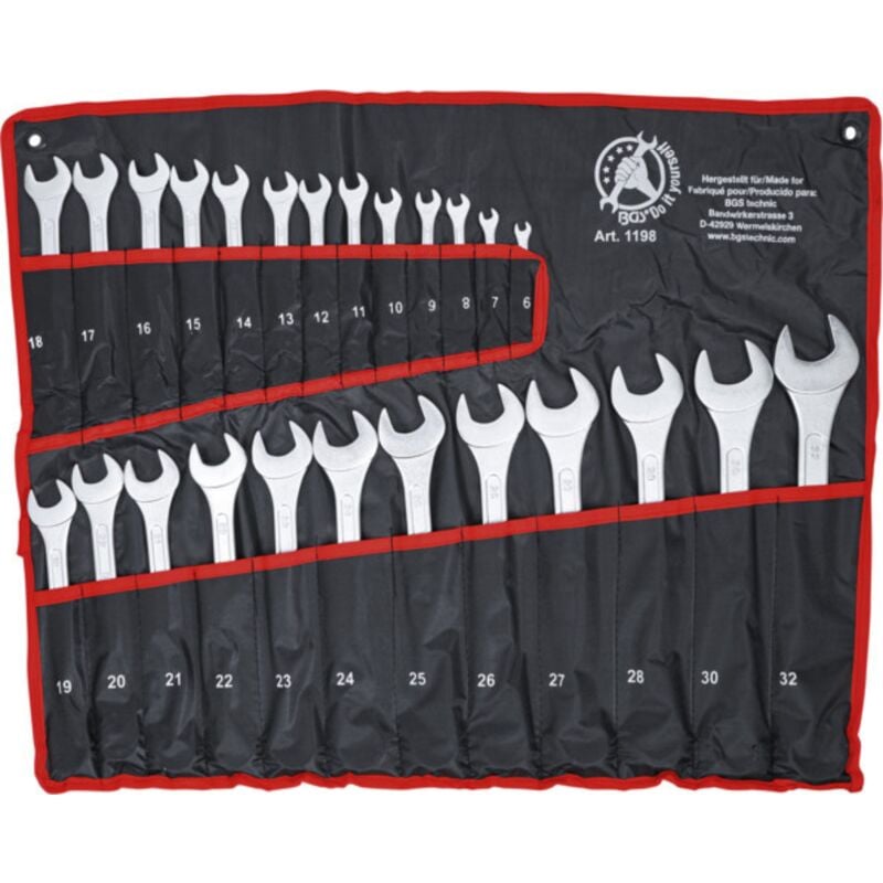 Bgs Technic - Jeu de 25 cles mixtes oeil plate de 6 a 32 mm qualite finition bgs diy