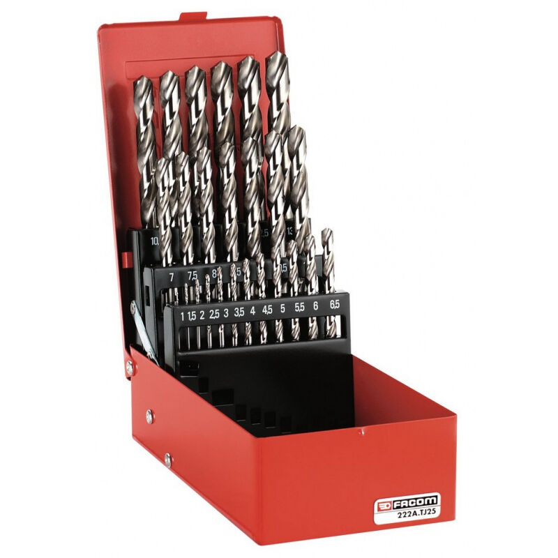 Coffret de forets taillés acier FACOM 1 à 13mm 25 pcs - vue 1