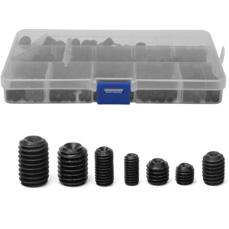 Jeu de 250 Vis de Précision Noir M4 M5 M6 M8 M10 Carbone à Empreinte Hexagonale pour Assemblage Mécanique