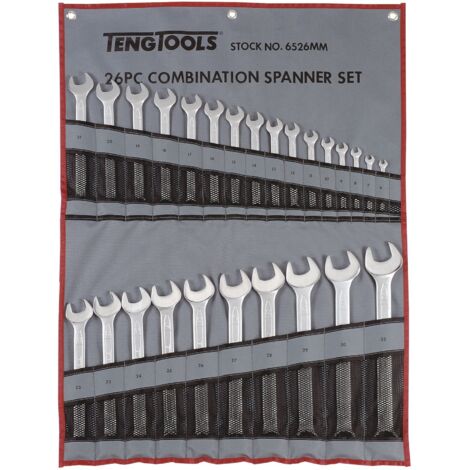 Jeu de 26 clés mixtes de 6 à 32 mm Teng Tools 6526MM