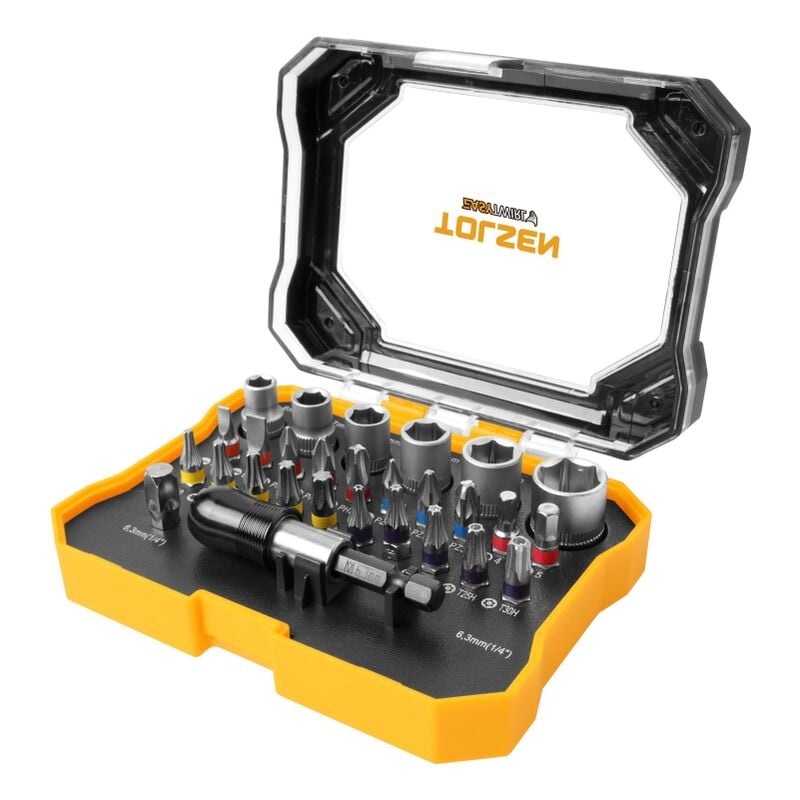 Tolsen - jeu de 28 embouts et douilles mixtes avec drive 1/4'