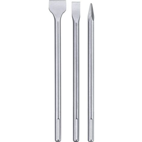 jeu de 3 burins pour marteaux perforateurs à mandrin SDS-max (3 pièces, pour tous les marteaux perforateurs à mandrin SDS-max, avec 2 burins plats et 1 pointeau)