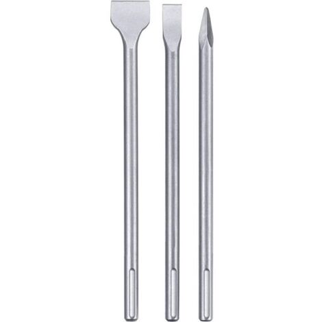 jeu de 3 burins pour marteaux perforateurs à mandrin SDS-max (3 pièces, pour tous les marteaux perforateurs à mandrin SDS-max, avec 2 burins plats et 1 pointeau)