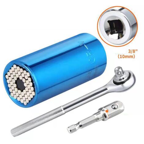 Jeu de 3 clés à douille universelles (7–19 mm), en alliage de chrome vanadium de haute qualité