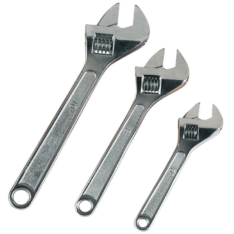 Clés à molette, 3 pcs 150, 200 et 250 mm
