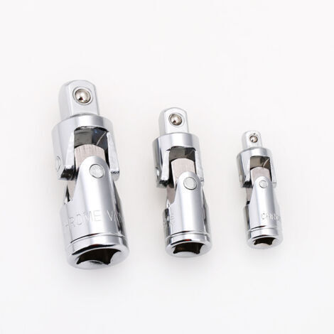 Jeu de 3 douilles universelles à impact en acier CR-V entraînement 1/4 3/8 et 1/2 pour fixations difficiles d'accès robuste et durable