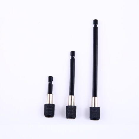 Jeu de 3 embouts de tournevis magnétiques à tige hexagonale de 60 mm, 100 mm et 150 mm pour vis, écrous et tous les tournevis et perceuses manuelles.-AquaForge