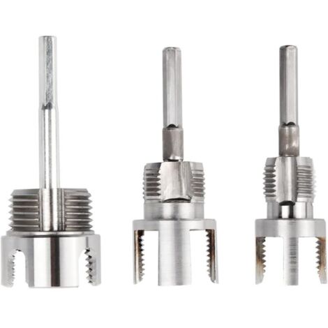 Jeu de 3 Filières Intérieures et Extérieures pour Tuyaux PVC/PPR 1/2" 3/4" 1"