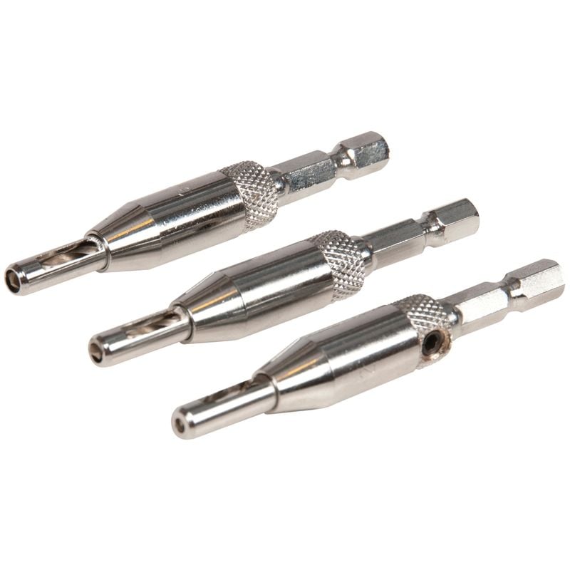 Silverline - 3 forets à centrer pour charnières 2 - 3,6 mm 380647