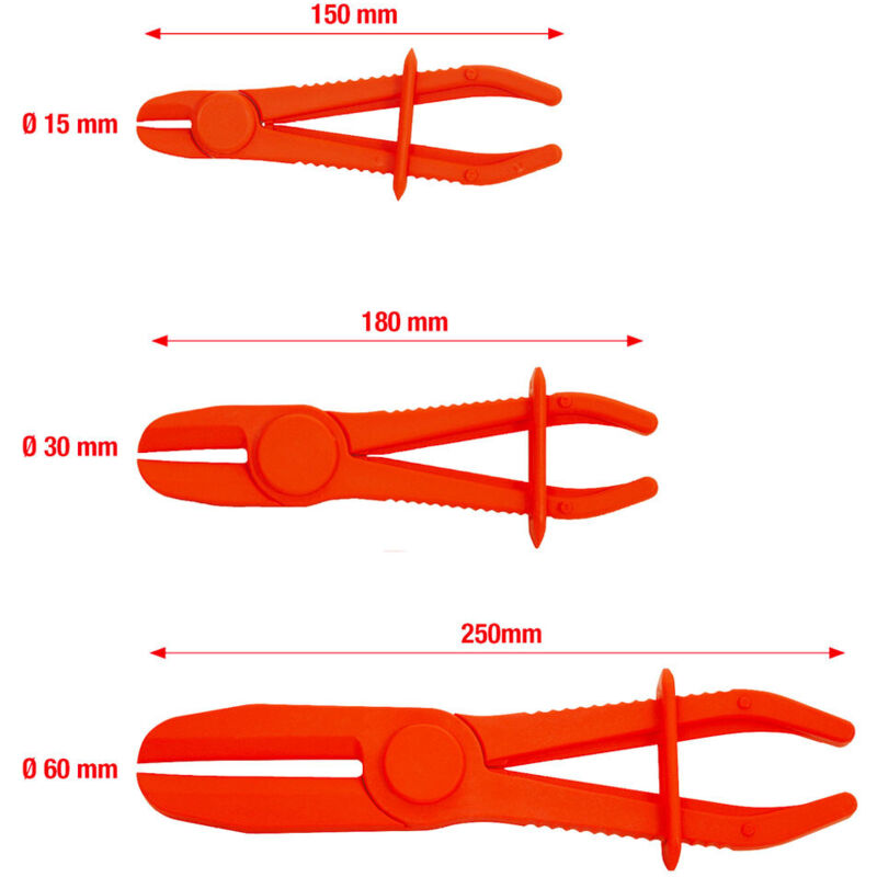 Kstools - ks tools 115.5050 jeu de 3 pinces à clamper les durites