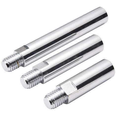 Jeu de 3 rallonges pour meuleuse d'angle, tige d'extension filetée pour plaque d'appui, accessoire de rallonge pour polisseuses rotatives (longueur M5/8-11) [80/100/140 mm]
