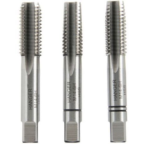 Jeu de 3 tarauds à main M8 x 125 - HANGER - 155814