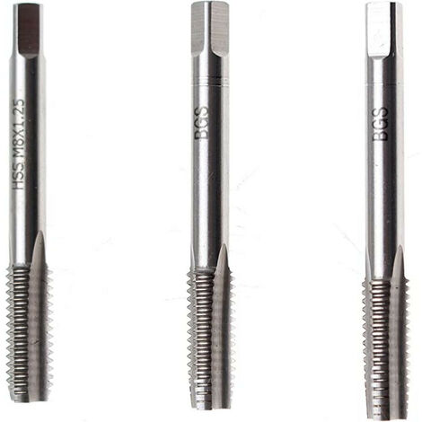 Jeu de 3 tarauds hss-g filetage standard m 8 x 1.25